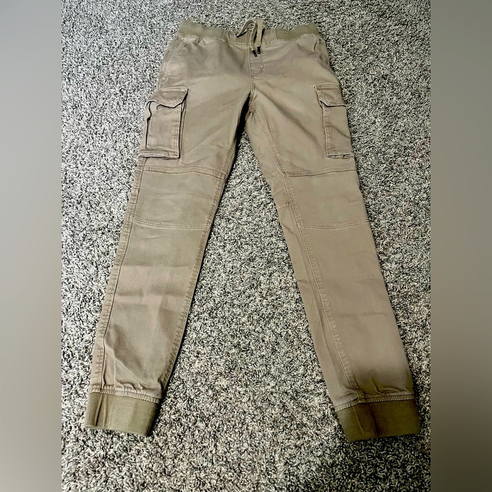 H&M khaki cargos skinny size small